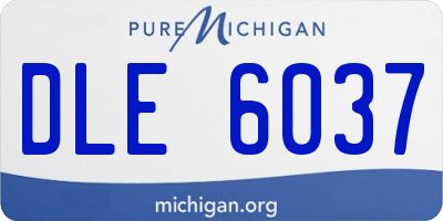MI license plate DLE6037