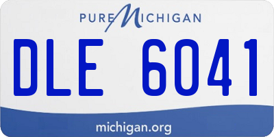 MI license plate DLE6041
