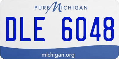 MI license plate DLE6048