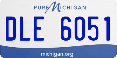 MI license plate DLE6051