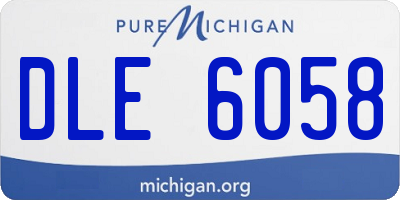 MI license plate DLE6058