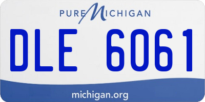 MI license plate DLE6061
