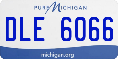 MI license plate DLE6066