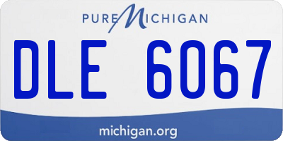 MI license plate DLE6067