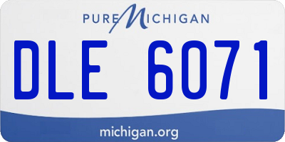 MI license plate DLE6071