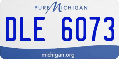 MI license plate DLE6073