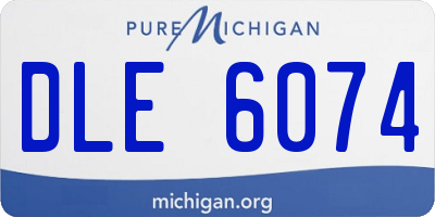 MI license plate DLE6074