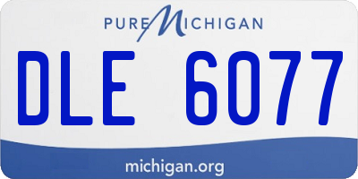 MI license plate DLE6077