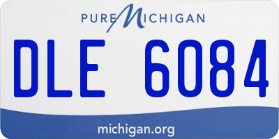 MI license plate DLE6084