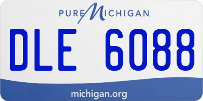 MI license plate DLE6088