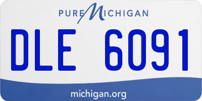 MI license plate DLE6091