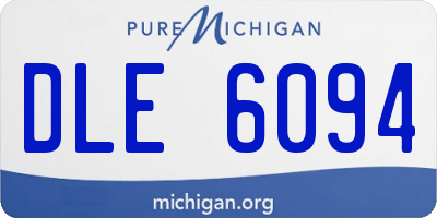 MI license plate DLE6094