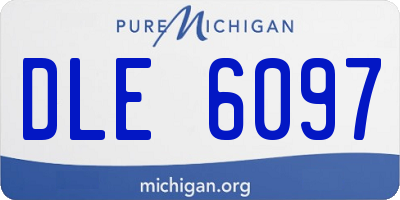 MI license plate DLE6097