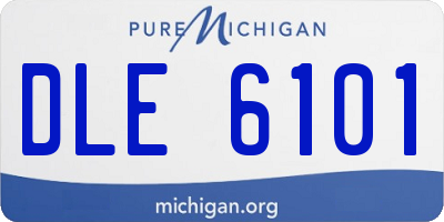 MI license plate DLE6101