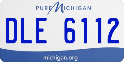 MI license plate DLE6112