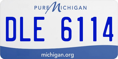 MI license plate DLE6114