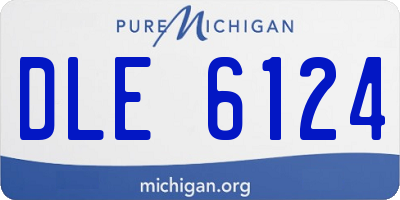 MI license plate DLE6124