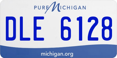 MI license plate DLE6128