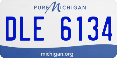 MI license plate DLE6134