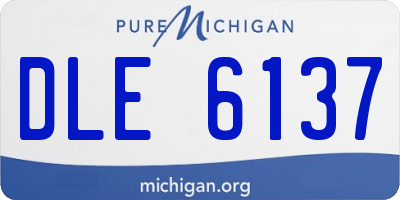 MI license plate DLE6137