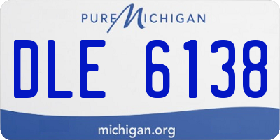 MI license plate DLE6138