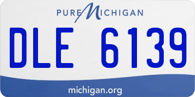 MI license plate DLE6139