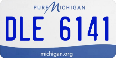 MI license plate DLE6141