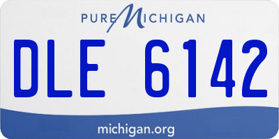 MI license plate DLE6142