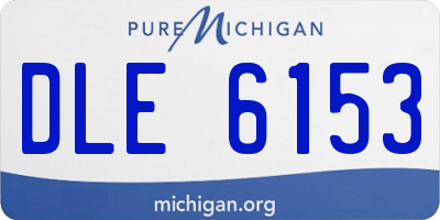 MI license plate DLE6153