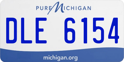 MI license plate DLE6154