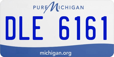 MI license plate DLE6161