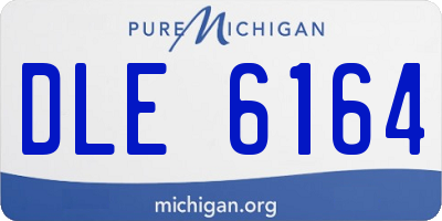 MI license plate DLE6164