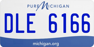MI license plate DLE6166