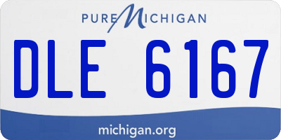 MI license plate DLE6167