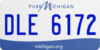 MI license plate DLE6172