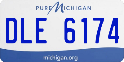 MI license plate DLE6174