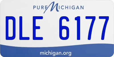 MI license plate DLE6177