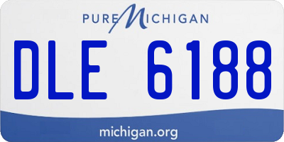 MI license plate DLE6188
