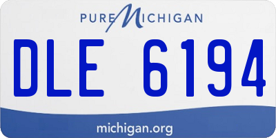 MI license plate DLE6194