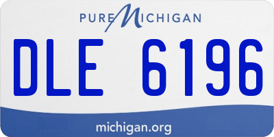 MI license plate DLE6196