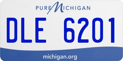 MI license plate DLE6201