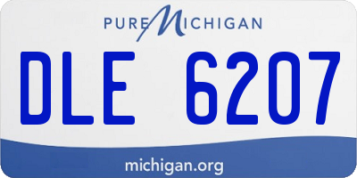 MI license plate DLE6207