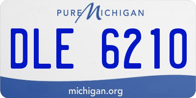 MI license plate DLE6210