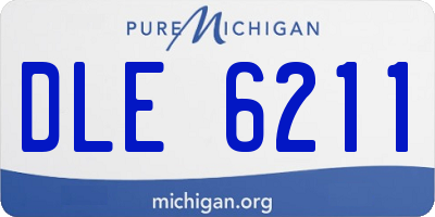 MI license plate DLE6211
