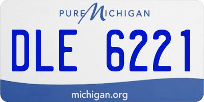 MI license plate DLE6221