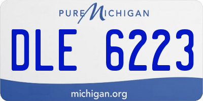 MI license plate DLE6223