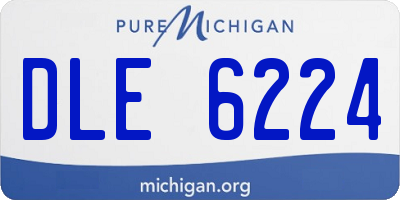 MI license plate DLE6224