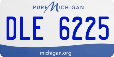 MI license plate DLE6225