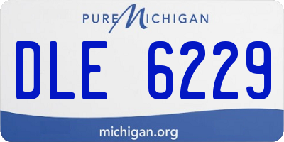 MI license plate DLE6229