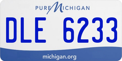 MI license plate DLE6233